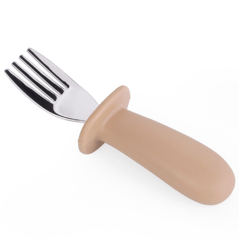 Stainless Steel and Silicon Cutlery Set - Caramel