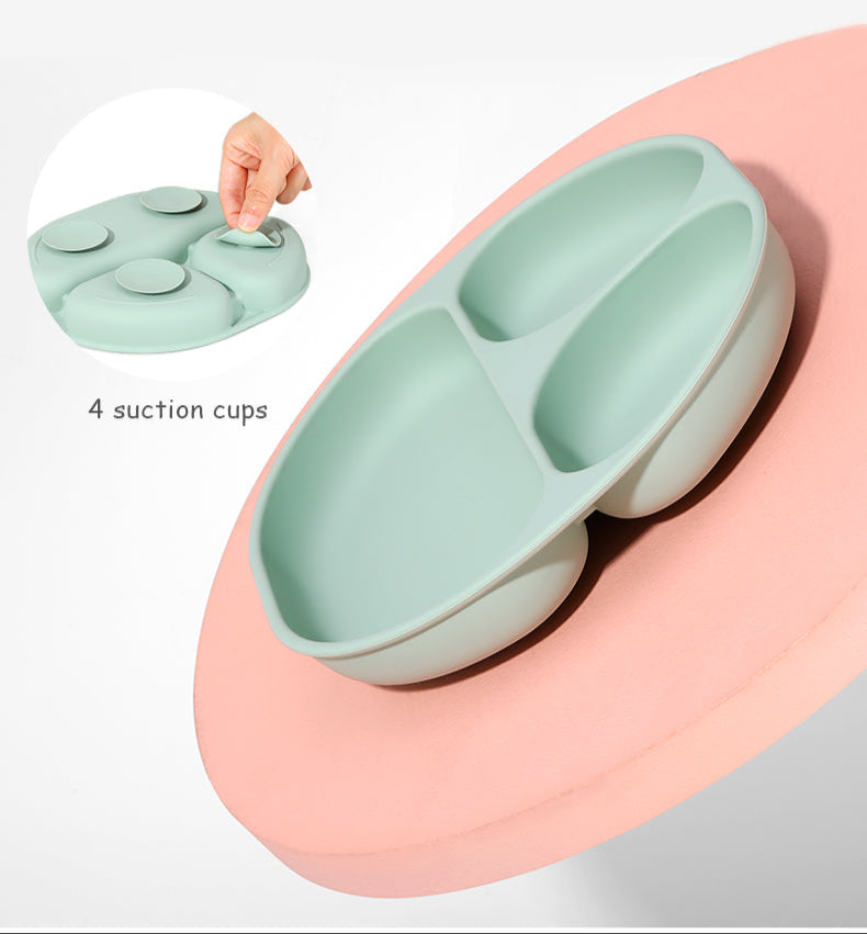 Silicone Square Suction Plate - Blue