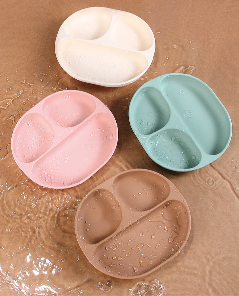 Silicone Square Suction Plate - Caramel