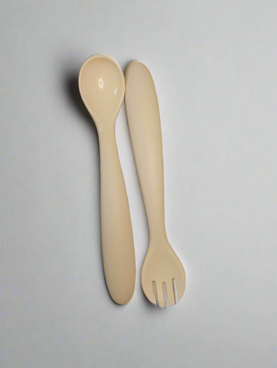 Silicone Cutlery Set - White