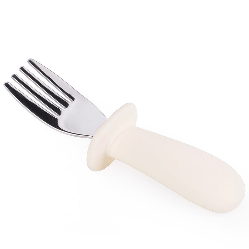 Stainless Steel and Silicon Cutlery Set - White