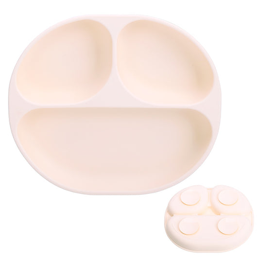 Silicone Square Suction Plate - White