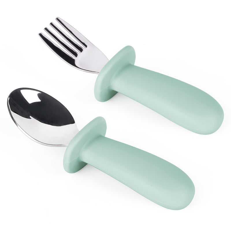 Stainless Steel and Silicon Cutlery Set - Blue