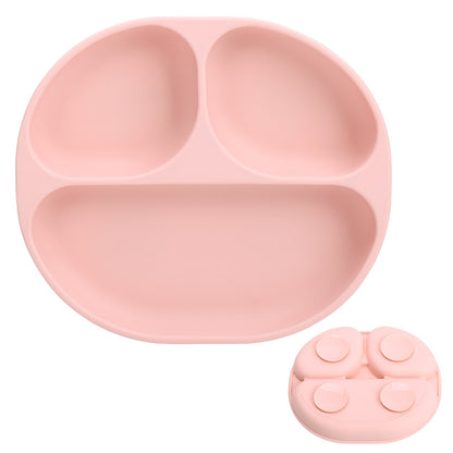 Silicone Square Suction Plate - Pink