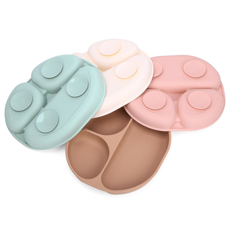 Silicone Square Suction Plate - Caramel