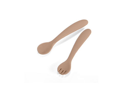 Silicone Cutlery Set - Caramel