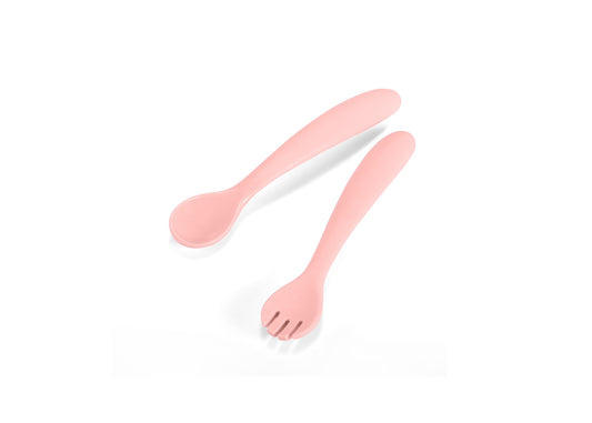 Silicone Cutlery Set - Pink