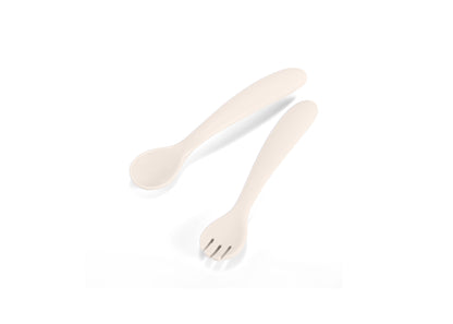 Silicone Cutlery Set - White