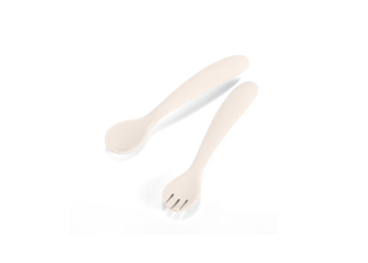 Silicone Cutlery Set - White