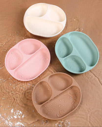 Silicone Square Suction Plate - Caramel