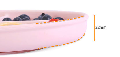 Silicone Oval Suction Plate - Pink
