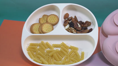 Silicone Square Suction Plate - Caramel