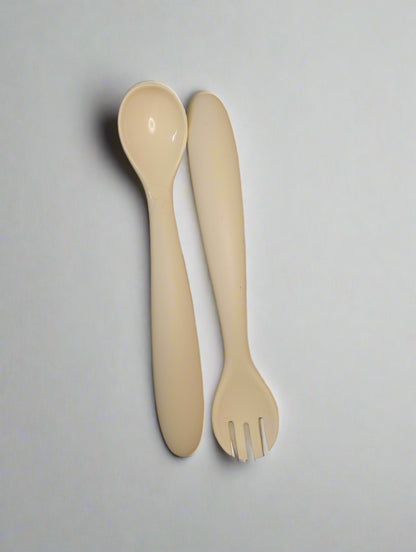 Silicone Cutlery Set - White